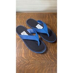 Kenneth Cole Reaction Quik Reply Flip Flop Sandals Blue Black Men's 13M New
